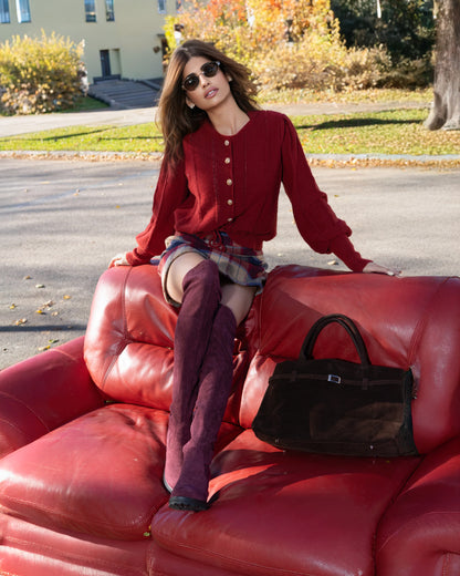 Amalia | Borsa in pelle scamosciata