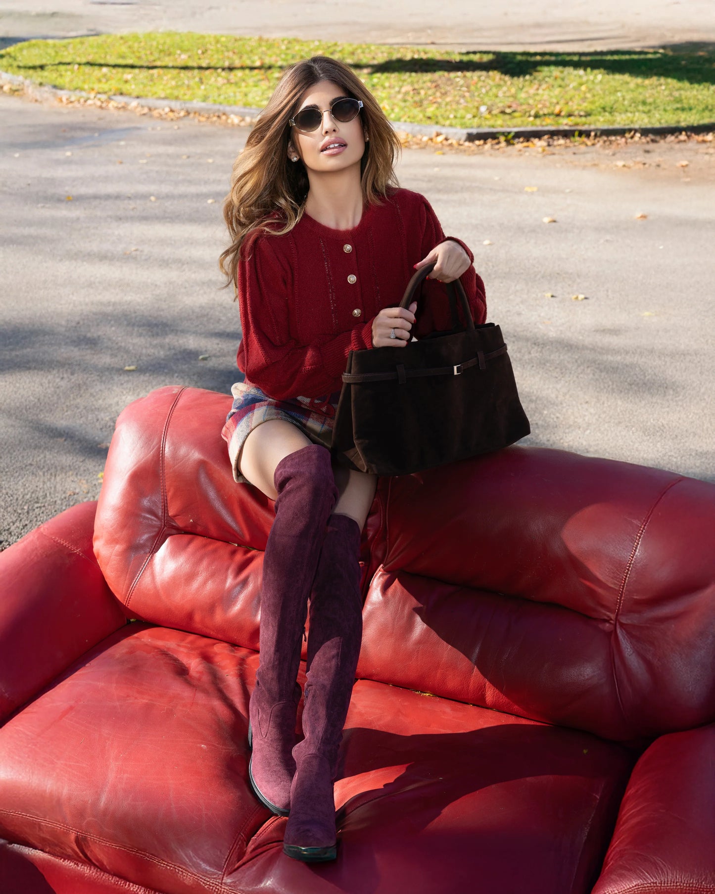 Amalia | Borsa in pelle scamosciata