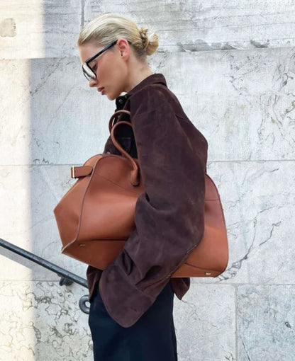 Monica | Borsa in pelle scamosciata