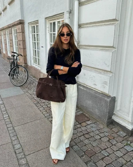 Amalia | Borsa in pelle scamosciata