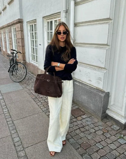 Amalia | Borsa in pelle scamosciata