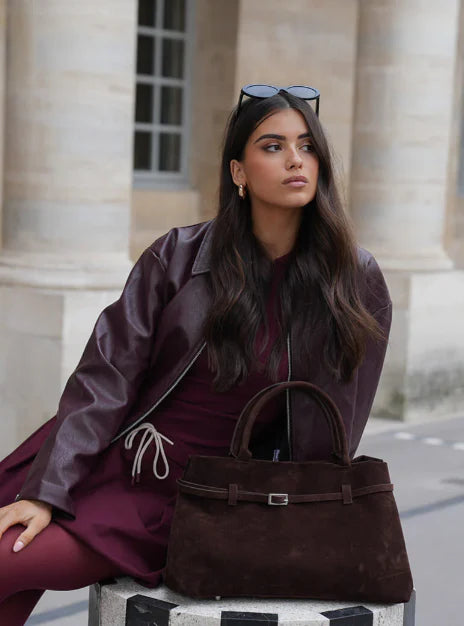 Amalia | Borsa in pelle scamosciata