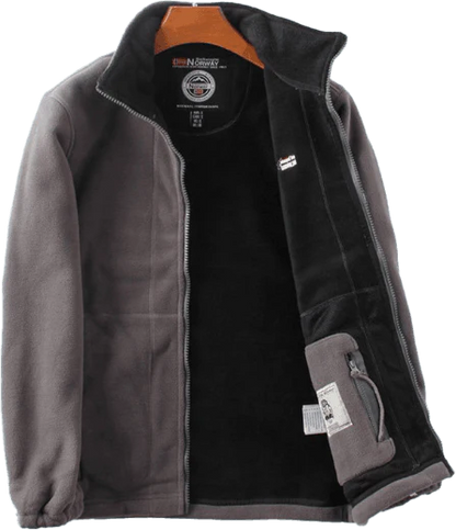 Giacca a doppio strato in pile con cappuccio