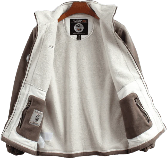 Giacca a doppio strato in pile con cappuccio