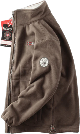 Giacca a doppio strato in pile con cappuccio