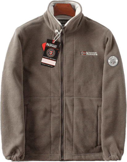 Giacca a doppio strato in pile con cappuccio