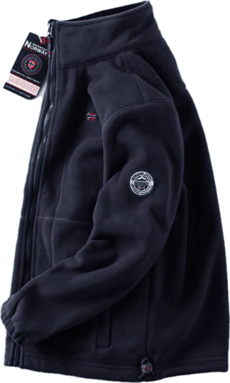 Giacca a doppio strato in pile con cappuccio