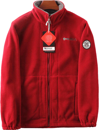 Giacca a doppio strato in pile con cappuccio