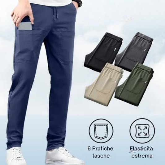 MultiPants - Pantaloni cargo resistenti, multi-tasche ed elastici✨