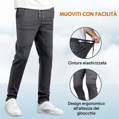 MultiPants - Pantaloni cargo resistenti, multi-tasche ed elastici✨