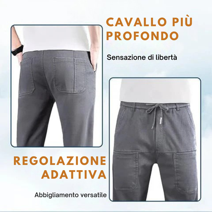MultiPants - Pantaloni cargo resistenti, multi-tasche ed elastici✨