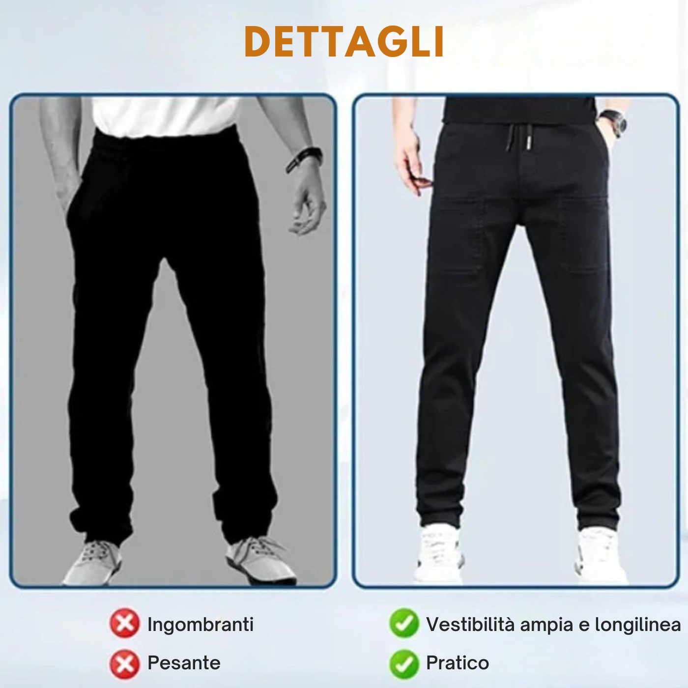 MultiPants - Pantaloni cargo resistenti, multi-tasche ed elastici✨