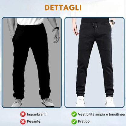 MultiPants - Pantaloni cargo resistenti, multi-tasche ed elastici✨